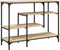 vidaXL - Wandtafel - met - schappen - 100x35x75 - cm - sonoma - eikenkleurig