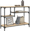 vidaXL - Wandtafel - met - schappen - 100x35x75 - cm - sonoma - eikenkleurig