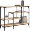 vidaXL - Wandtafel - met - schappen - 100x35x75 - cm - sonoma - eikenkleurig