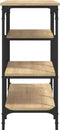 vidaXL - Wandtafel - met - schappen - 100x35x75 - cm - sonoma - eikenkleurig