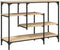 vidaXL - Wandtafel - met - schappen - 100x35x75 - cm - sonoma - eikenkleurig