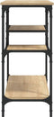 vidaXL - Wandtafel - met - schappen - 100x35x75 - cm - sonoma - eikenkleurig