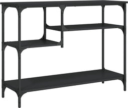 vidaXL - Wandtafel - met - schappen - 100x35x75 - cm - zwart