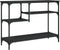 vidaXL - Wandtafel - met - schappen - 100x35x75 - cm - zwart