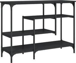 vidaXL - Wandtafel - met - schappen - 100x35x75 - cm - zwart
