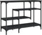 vidaXL - Wandtafel - met - schappen - 100x35x75 - cm - zwart