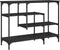vidaXL - Wandtafel - met - schappen - 100x35x75 - cm - zwart