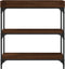 vidaXL - Wandtafel - met - schappen - 75x30x80 - cm - bruin - eikenkleur
