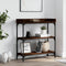 vidaXL - Wandtafel - met - schappen - 75x30x80 - cm - bruin - eikenkleur