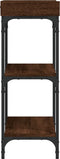vidaXL - Wandtafel - met - schappen - 75x30x80 - cm - bruin - eikenkleur