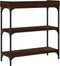 vidaXL - Wandtafel - met - schappen - 75x30x80 - cm - bruin - eikenkleur