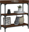 vidaXL - Wandtafel - met - schappen - 75x30x80 - cm - bruin - eikenkleur