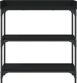 vidaXL - Wandtafel - met - schappen - 75x30x80 - cm - zwart