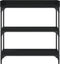 vidaXL - Wandtafel - met - schappen - 75x30x80 - cm - zwart