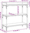 vidaXL - Wandtafel - met - schappen - 75x30x80 - cm - zwart