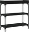 vidaXL - Wandtafel - met - schappen - 75x30x80 - cm - zwart