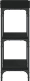 vidaXL - Wandtafel - met - schappen - 75x30x80 - cm - zwart