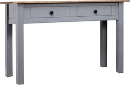 vidaXL - Wandtafel - Panama - Range - 110x40x72 - cm - massief - grenenhout - grijs