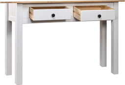 vidaXL - Wandtafel - Panama - Range - 110x40x72 - cm - massief - grenenhout - wit