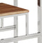 vidaXL - Wandtafel - roestvrij - staal - en - massief - acaciahout - zilverkleurig
