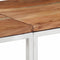 vidaXL - Wandtafel - roestvrij - staal - en - massief - acaciahout - zilverkleurig