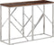 vidaXL - Wandtafel - roestvrij - staal - en - massief - bielshout - zilverkleurig