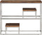 vidaXL - Wandtafel - roestvrij - staal - en - massief - bielshout - zilverkleurig