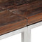 vidaXL - Wandtafel - roestvrij - staal - en - massief - bielshout - zilverkleurig