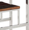vidaXL - Wandtafel - roestvrij - staal - en - massief - bielshout - zilverkleurig