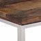 vidaXL - Wandtafel - roestvrij - staal - en - massief - bielshout - zilverkleurig