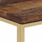 vidaXL - Wandtafel - roestvrij - staal - en - massief - bielshout - goudkleurig