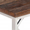 vidaXL - Wandtafel - roestvrij - staal - en - massief - bielshout - zilverkleurig