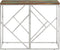 vidaXL - Wandtafel - roestvrij - staal - en - massief - gerecycled - hout - zilver