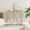 vidaXL - Wandtafel - roestvrij - staal - en - massief - gerecycled - hout - zilver