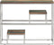 vidaXL - Wandtafel - roestvrij - staal - en - massief - gerecycled - hout - zilver