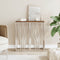 vidaXL - Wandtafel - roestvrij - staal - en - massief - gerecycled - hout - zilver