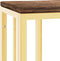 vidaXL - Wandtafel - roestvrij - staal - en - massief - gerecycled - hout - goudkleur