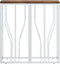 vidaXL - Wandtafel - roestvrij - staal - en - massief - gerecycled - hout - zilver