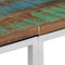 vidaXL - Wandtafel - roestvrij - staal - en - massief - gerecycled - hout - zilver