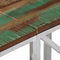 vidaXL - Wandtafel - roestvrij - staal - en - massief - gerecycled - hout - zilver