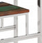 vidaXL - Wandtafel - roestvrij - staal - en - massief - gerecycled - hout - zilver