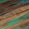 vidaXL - Wandtafel - roestvrij - staal - en - massief - gerecycled - hout - zilver