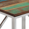 vidaXL - Wandtafel - roestvrij - staal - en - massief - gerecycled - hout - zilver