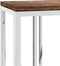 vidaXL - Wandtafel - roestvrij - staal - en - massief - hergebruikt - hout