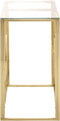 vidaXL - Wandtafel - roestvrijstaal - en - gehard - glas - goudkleurig