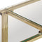 vidaXL - Wandtafel - roestvrijstaal - en - gehard - glas - goudkleurig