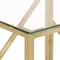 vidaXL - Wandtafel - roestvrijstaal - en - gehard - glas - goudkleurig