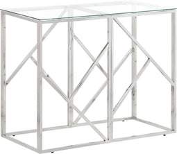 vidaXL - Wandtafel - roestvrijstaal - en - gehard - glas - zilverkleurig