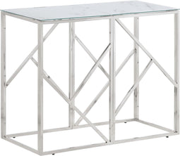 vidaXL - Wandtafel - roestvrijstaal - en - gehard - glas - zilverkleurig