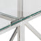 vidaXL - Wandtafel - roestvrijstaal - en - gehard - glas - zilverkleurig
